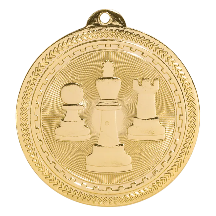 Chess BriteLazer Medal-Gold