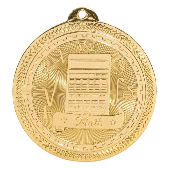 Math BriteLazer Medal-Gold