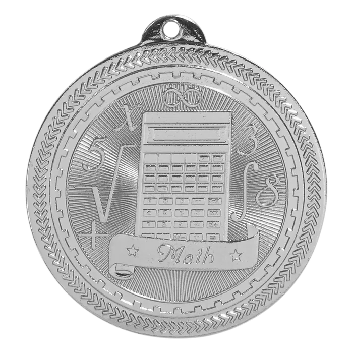 Math BriteLazer Medal-Silver