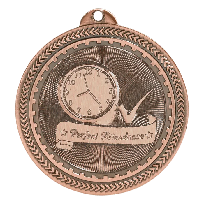 Perfect Attendance BriteLazer Medal-Bronze
