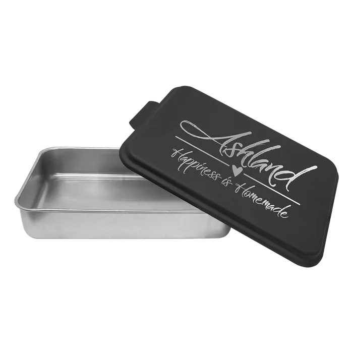 Aluminum Cake Pan with Black Powder Coated Lid