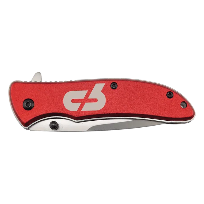 Bison River Red 4 1/4" Anodized Aluminum Everyday Carry Knife