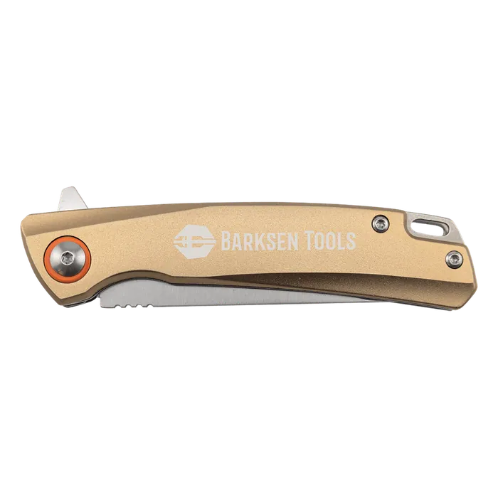 Bison River Sand 4" Anodized Aluminum Everyday Carry Knife w/Ball Bearing Open