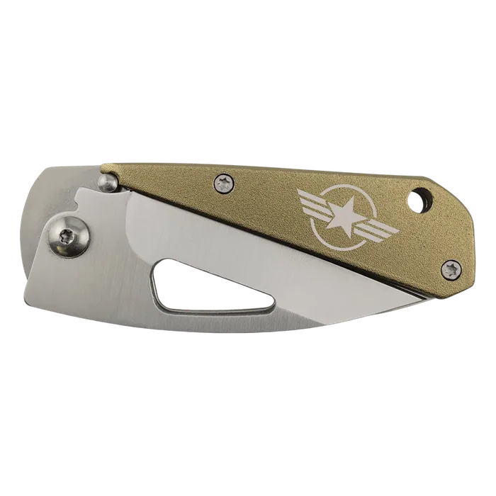 Bison River Flat Dark Earth 3 1/2" Anodized Aluminum Everyday Carry Knife