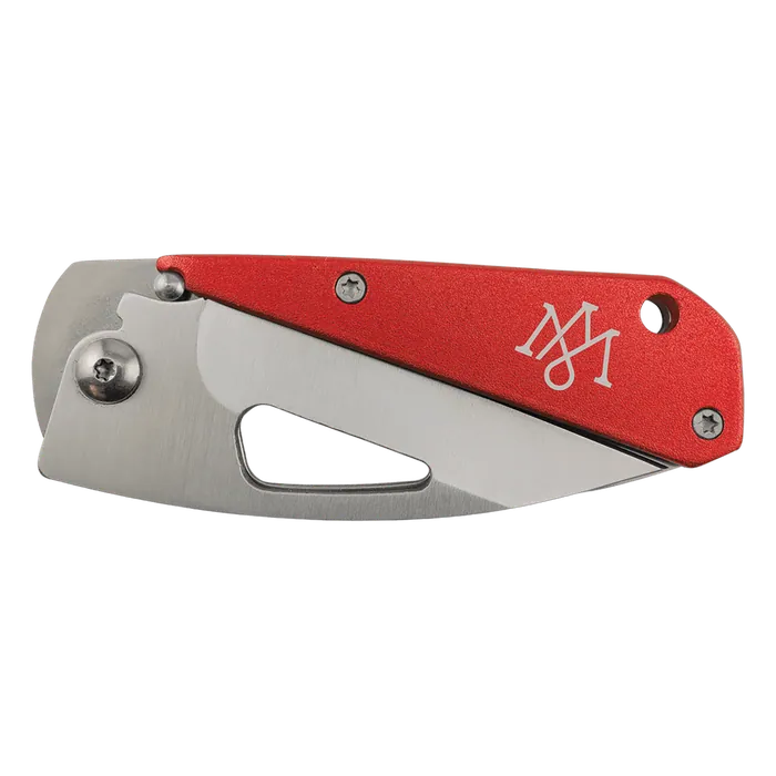 Bison River Red 3 1/2" Anodized Aluminum Everyday Carry Knife
