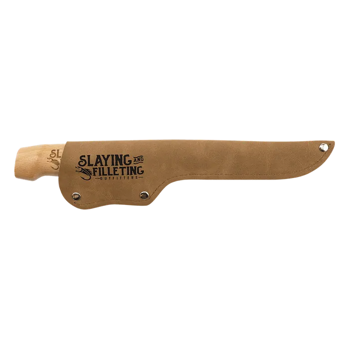 Bison River Fillet Knife with Leather Sheath, 7 1/4"