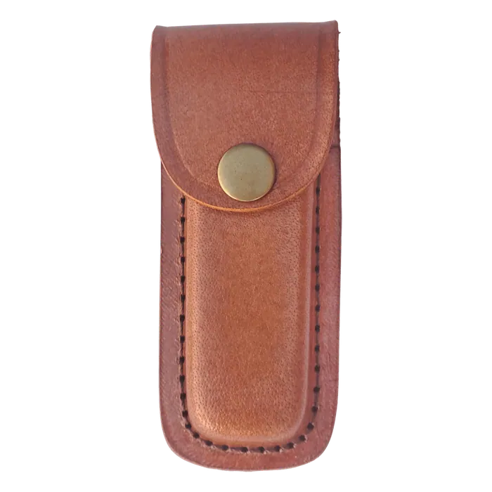 Bison River Leather Sheath with Snap Closure for 4" Folding Knife