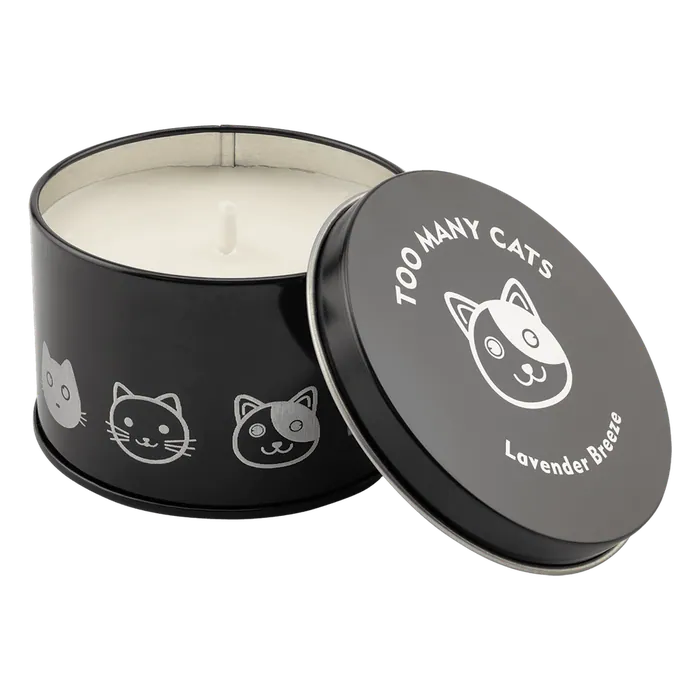 Wild Lavender Candle in a Black Metal Tin, 5.3 oz.