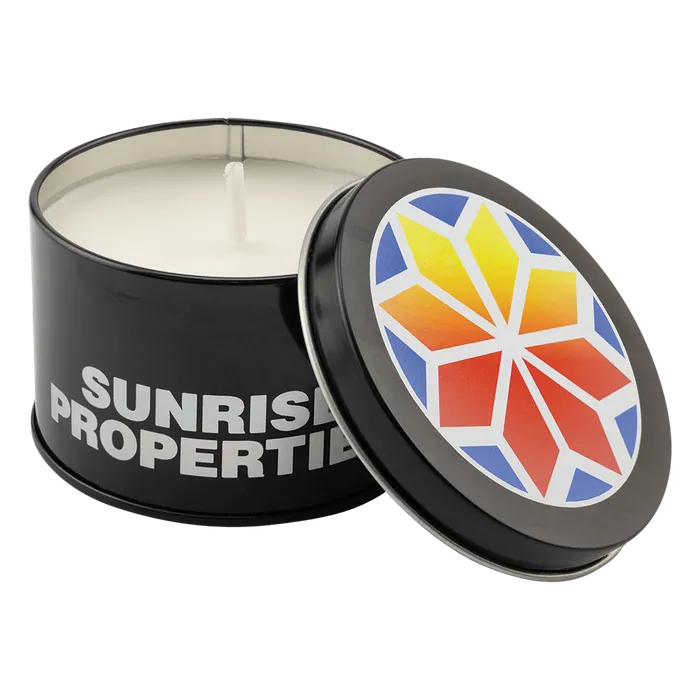 Tropical Sunrise Candle in a Black Metal Tin, 5.3 oz.
