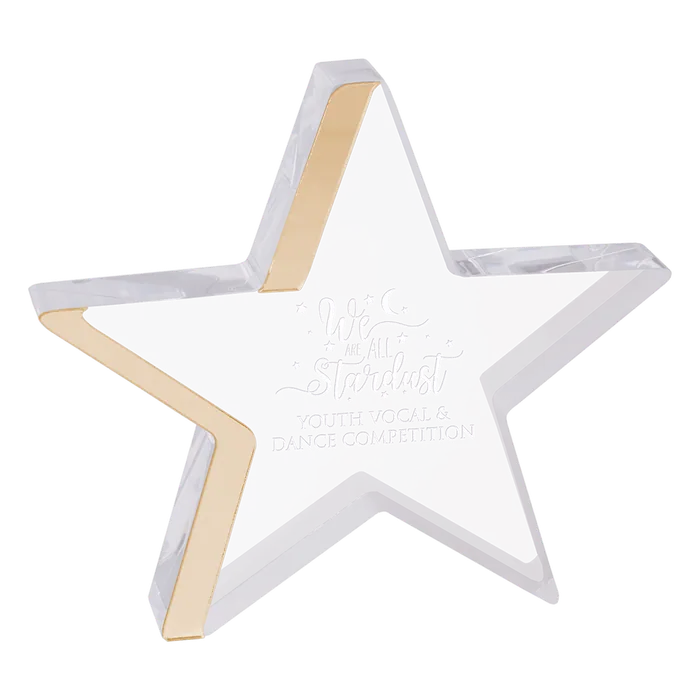 Small Gold Star Acrylic
