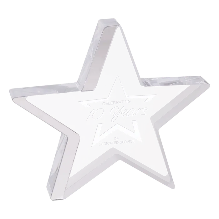 Small Silver Star Acrylic
