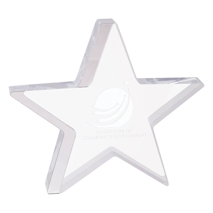 Large Silver Star Acrylic