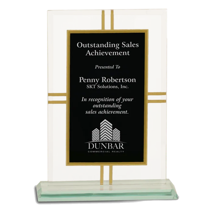Small Contemporary Glass 4-Point Award