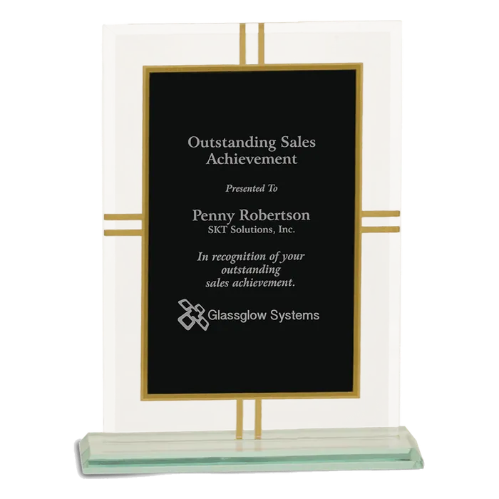 Large Contemporary Glass 4-Point Award