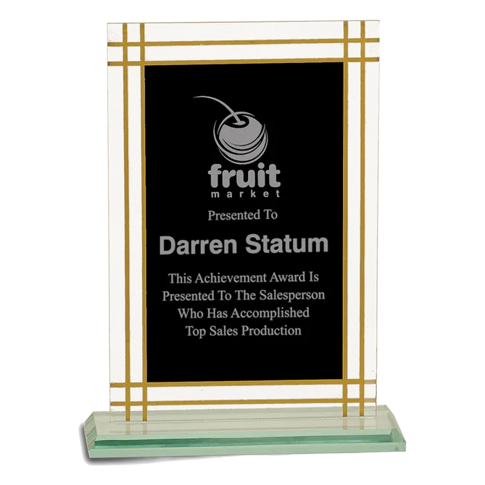 Small Contemporary Glass Full Border Award