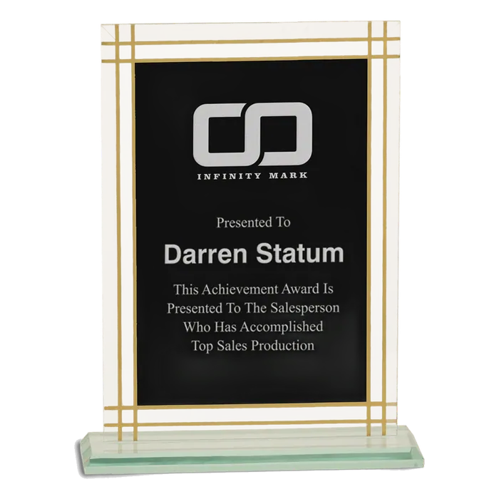 Large Contemporary Glass Full Border Award