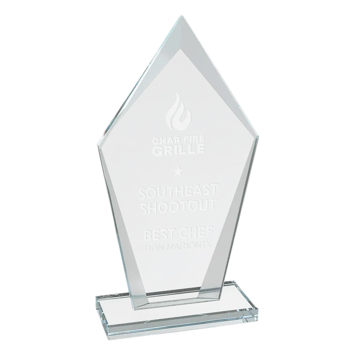 Premier Clear Diamond Glass Award, 7 1/2"