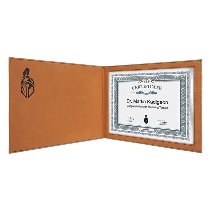 Rawhide Leatherette Certificate Holder for 8 1/2" x 11" Certificate