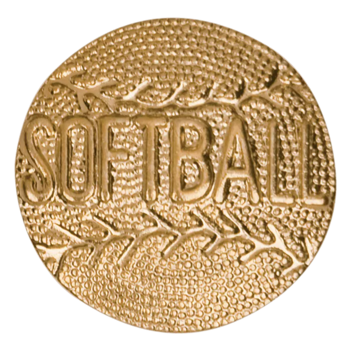Softball Metal Chenille Pin