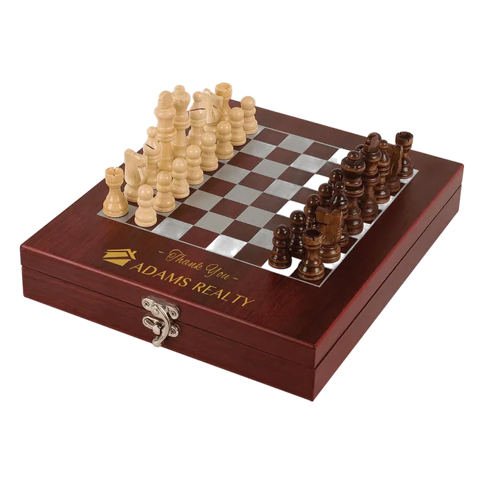 Rosewood Finish Chess Set