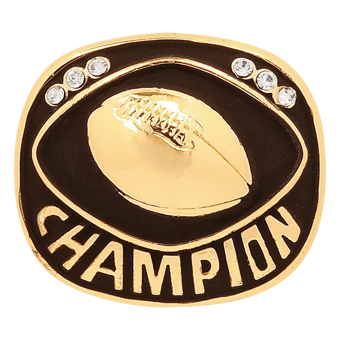 Football Champion Ring Insert (Price includes ring ordered by size)