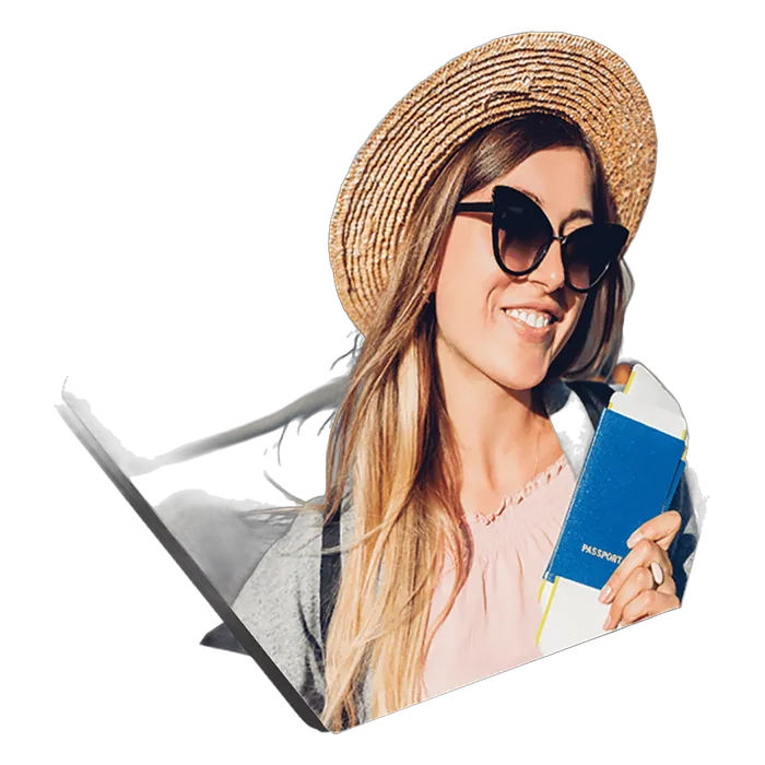 ChromaLuxe MDF Hexagon Photo Panel with Kickstand