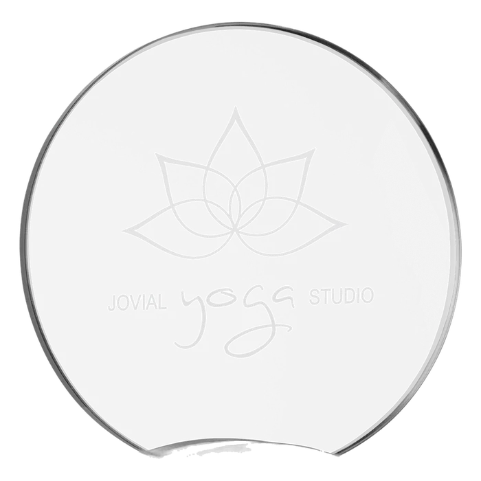 Small Round Cosmic Acrylic with Silver Base