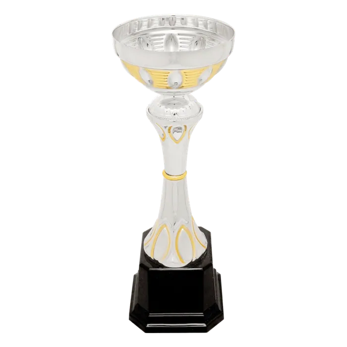 Silver/Gold Metal Cup-9 3/4"