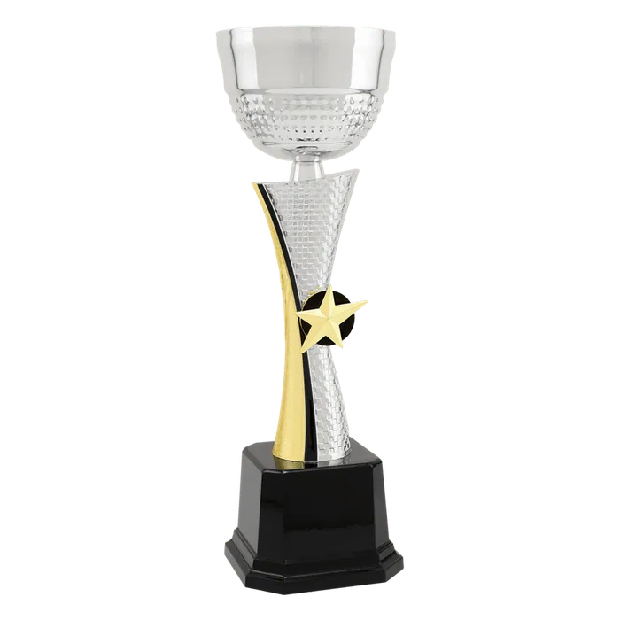 Silver/Gold Textured Metal Cup-11 3/4"