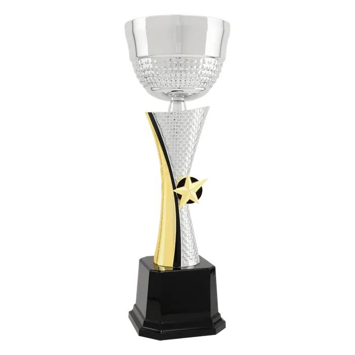 Silver/Gold Textured Metal Cup-13 1/4"