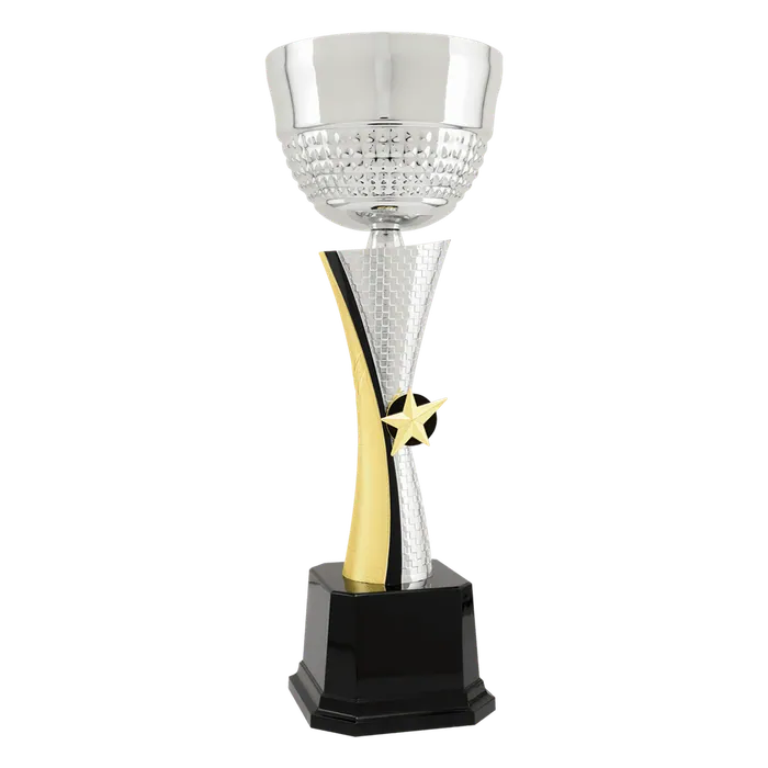 Silver/Gold Textured Metal Cup-15"