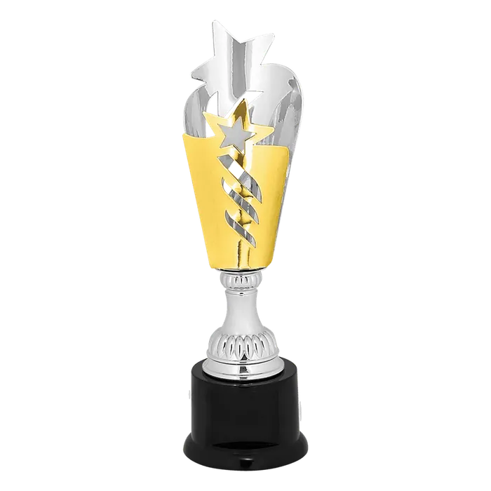 Silver/Gold Star Metal Cup, 11"