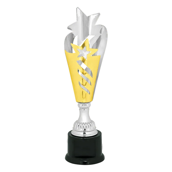 Silver/Gold Star Metal Cup, 14"