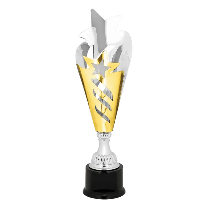 Silver/Gold Star Metal Cup-17 3/4"