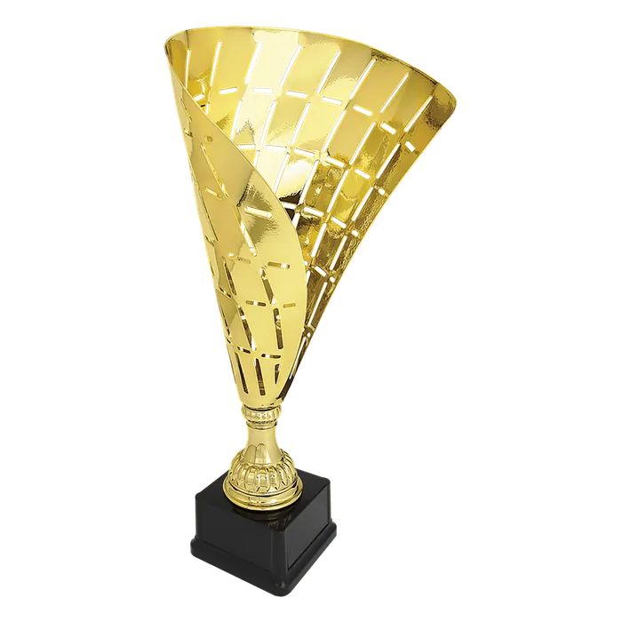 Gold Metal Flag Cup-18"
