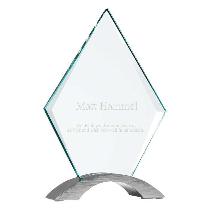 Small Diamond Cosmic Glass with Silver Base