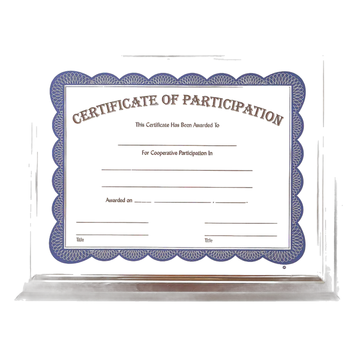 Cherry Finish Plaque with Gold Slide-In Certificate Frame