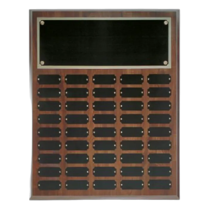 Cherry Finish Perpetual Plaque with 45 Plates