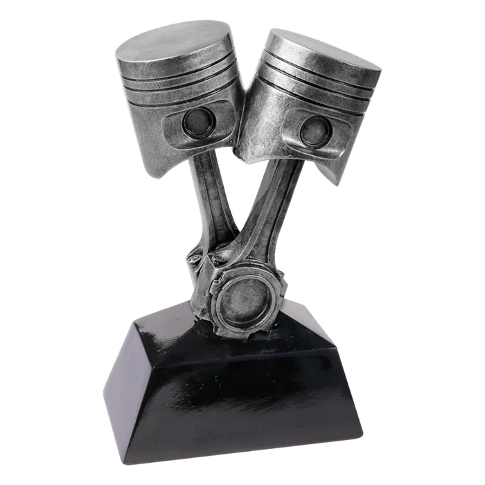 Antique Silver Piston Resin-7"