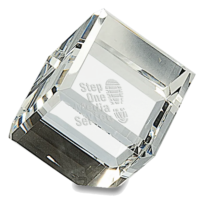2 3/4" Crystal Cube Paperweight