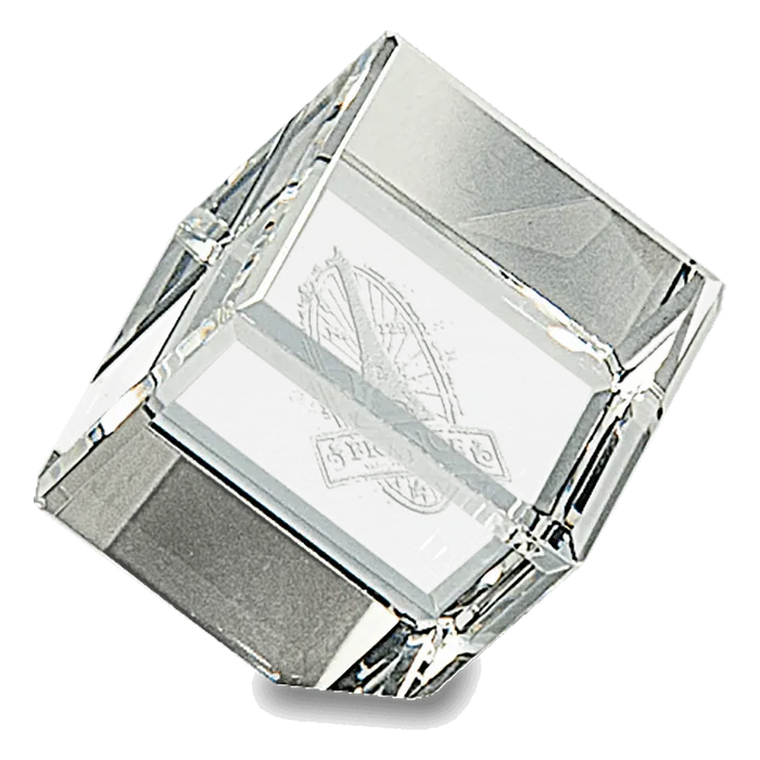 2 1/4" Crystal Cube Paperweight