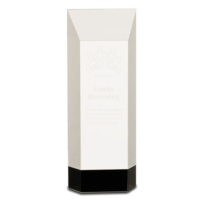 9 1/2" Crystal Award on Black Base