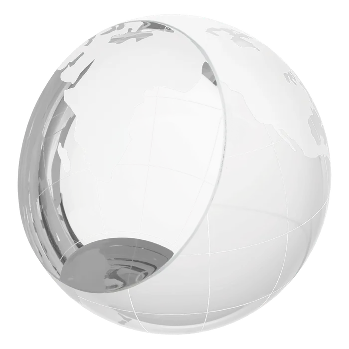 Crystal Globe Paperweight, 3"