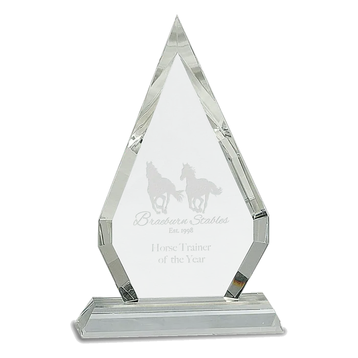 8 1/2" Crystal Diamond on a Clear Crystal Base