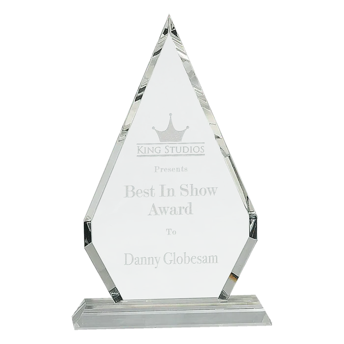 10 3/4" Crystal Diamond on a Clear Crystal Base