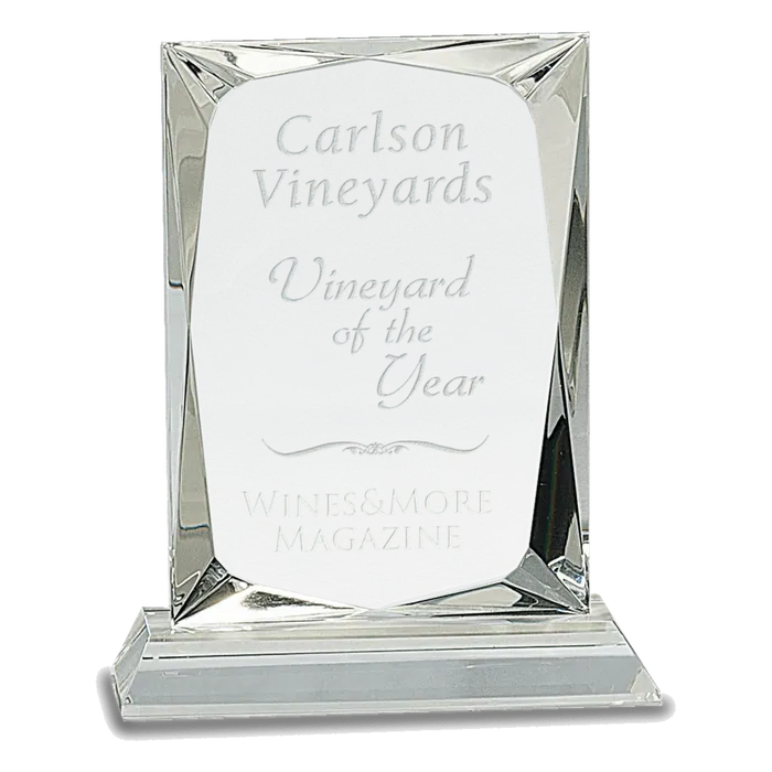 Clear Crystal Rectangle on a Clear Base, 6 1/4"