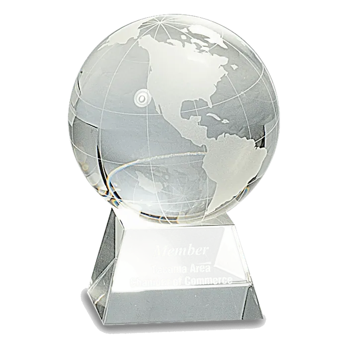 Crystal Globe on Clear Base