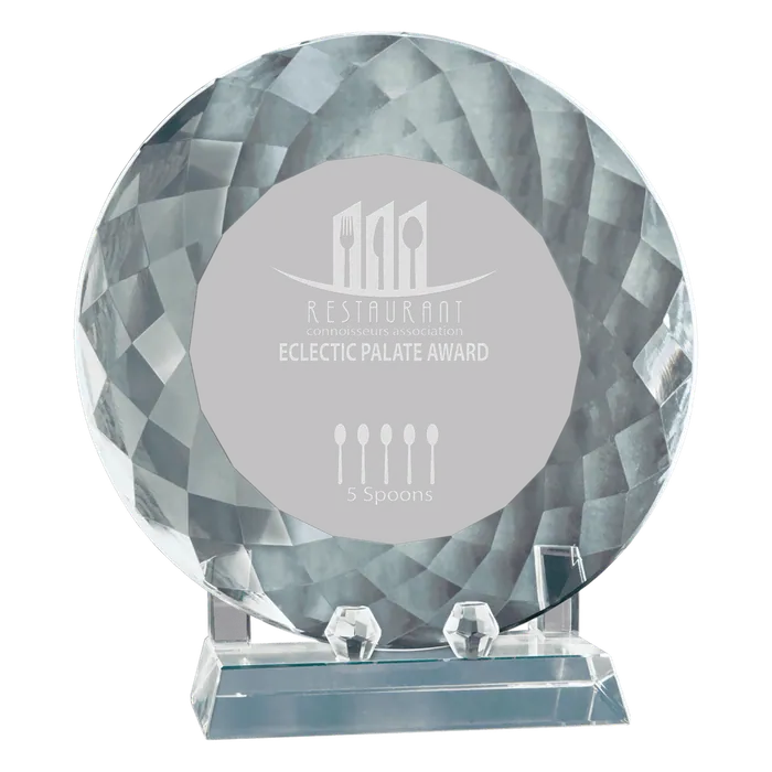 Large Crystal Plate with Base