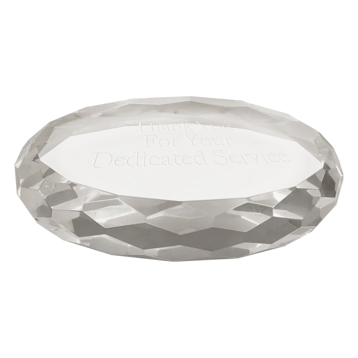 Crystal Oval Paperweight