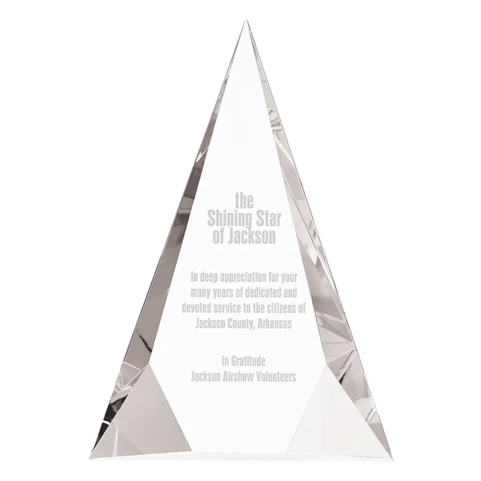 Medium Crystal Facet Triangle